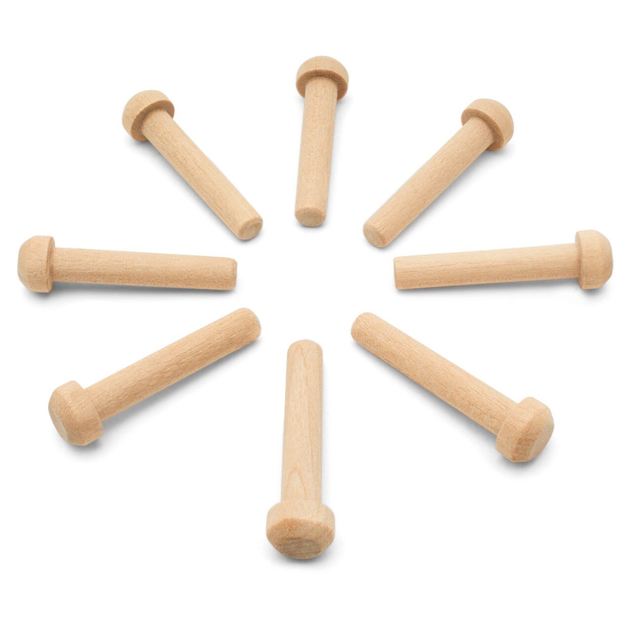 Wood Axle Pegs Multiple Sizes Available, Mini Wood Train Craft Parts for Wood Wheels | Woodpeckers